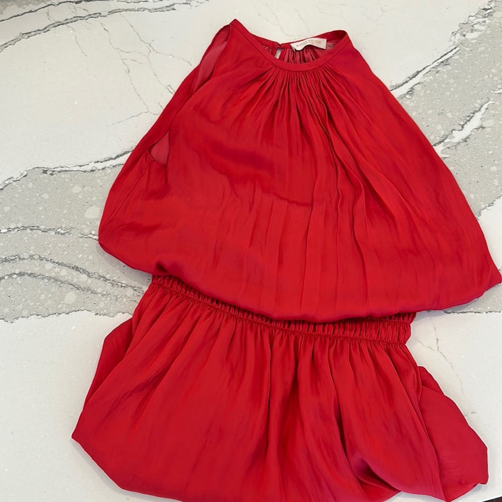 Ramy Brook red silk, dress size XXS